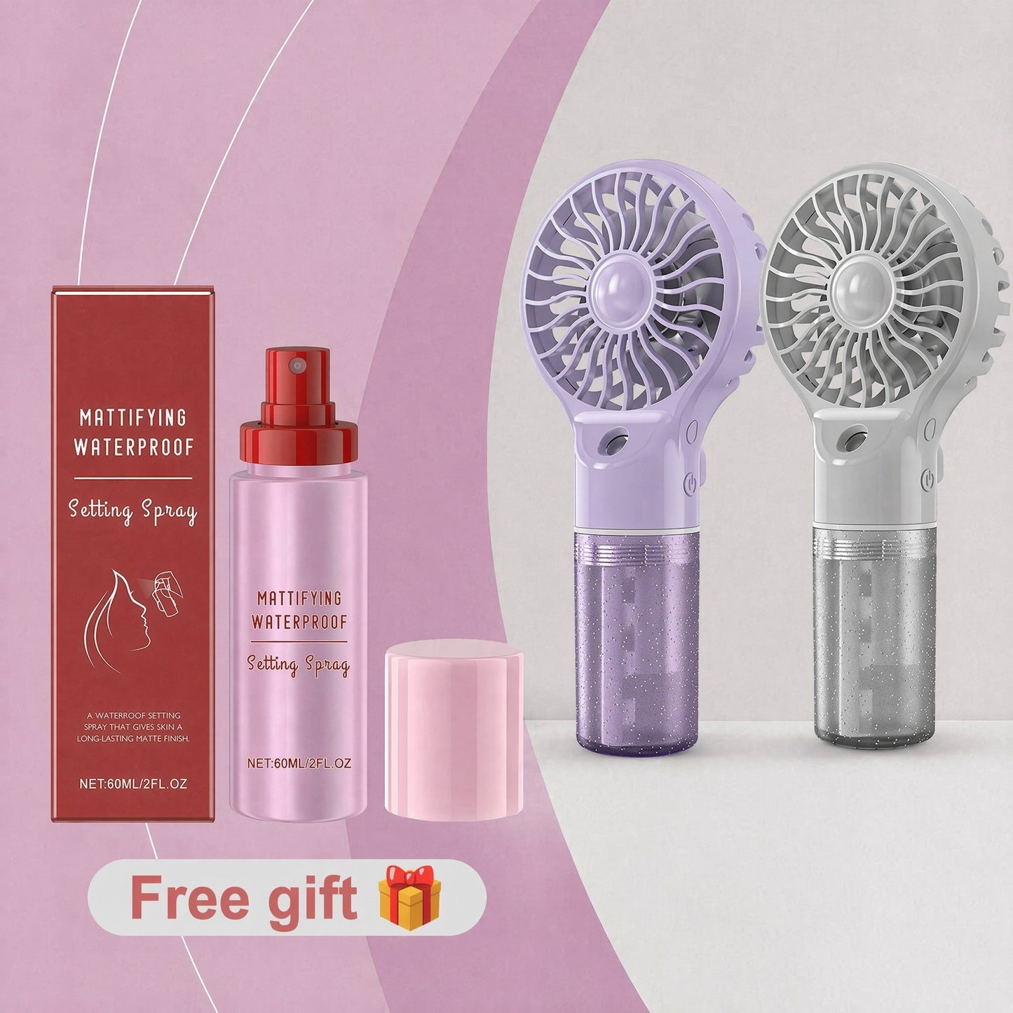 🏖️🌞Summer New Hot Selling❄️Portable Handheld Mist Cooling Fan💦