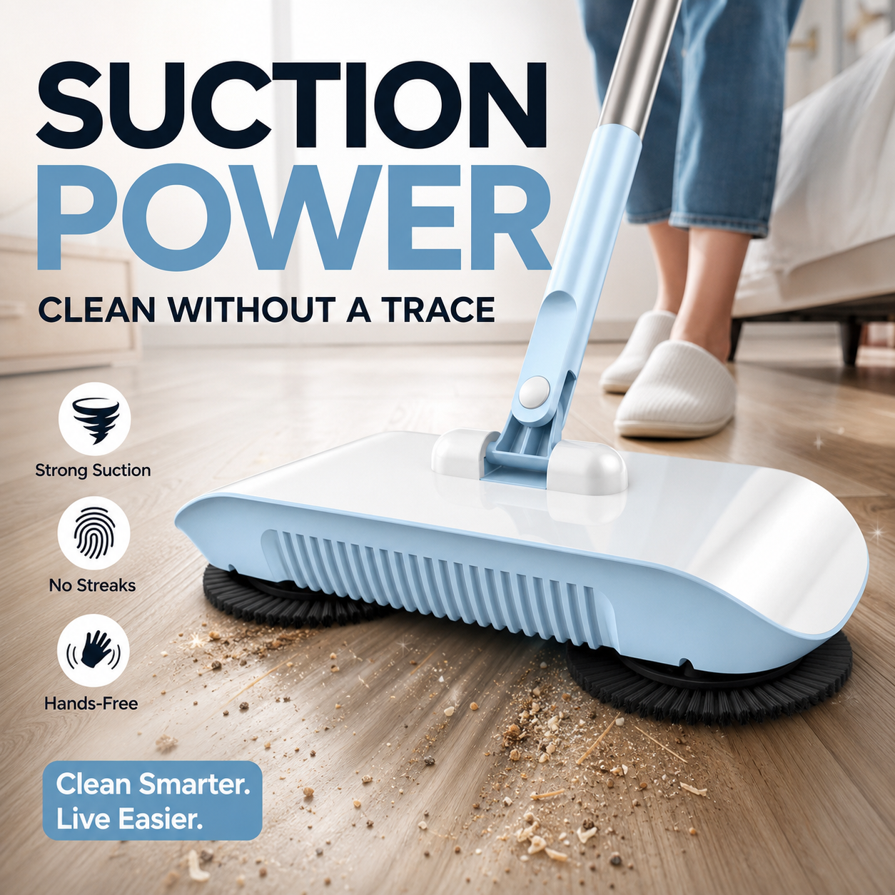 📢📢50% OFF !! ⏰Smart Robot Vacuum Cleaner with Mop & Broom