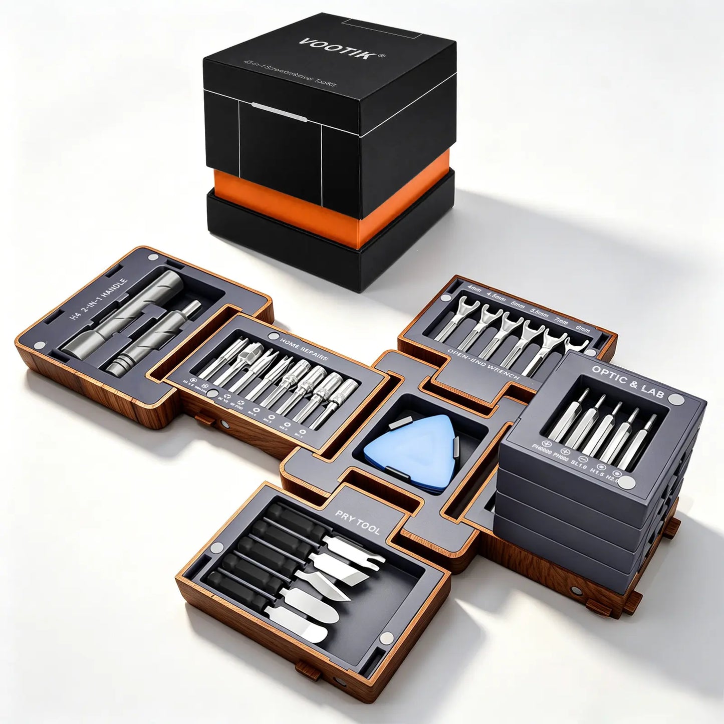 VOOTIK 55-In-1 Magnetic Screwdriver Set, Precision Tools for Home Repair, Electronics Disassembly, Furniture Installation, Practical Gift