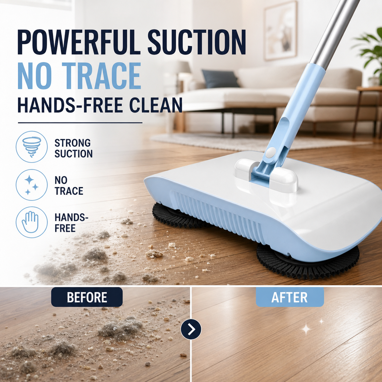 📢📢50% OFF !! ⏰Smart Robot Vacuum Cleaner with Mop & Broom