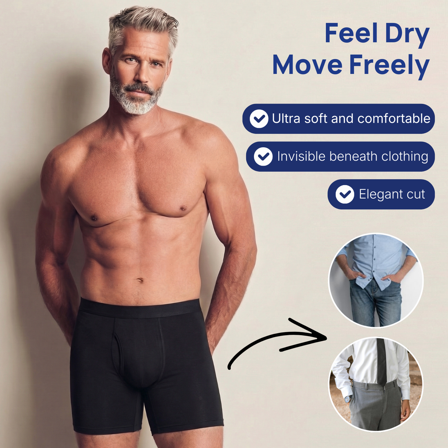 Men’s Ultra-Absorbent Incontinence Boxer Briefs
