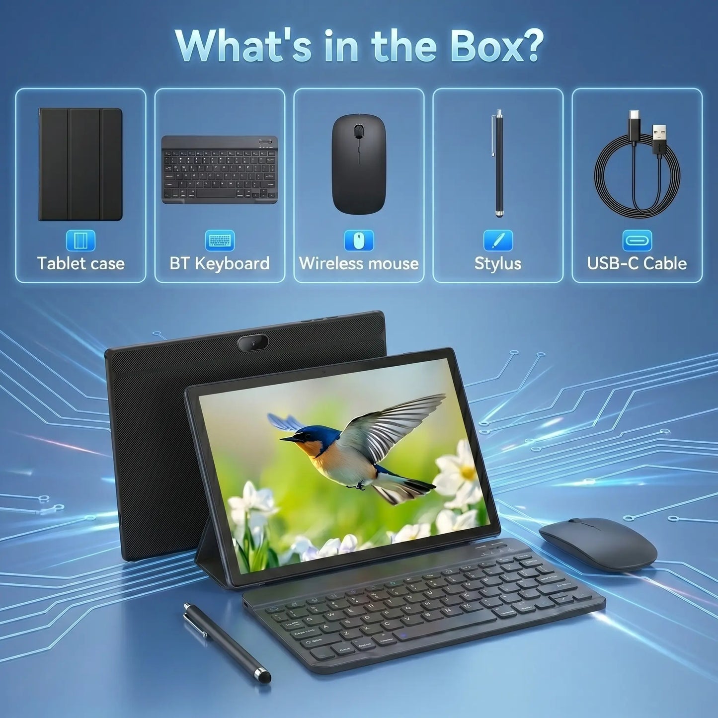 SummerWins 10.1-Inch Android 16 Tablet with Accessories