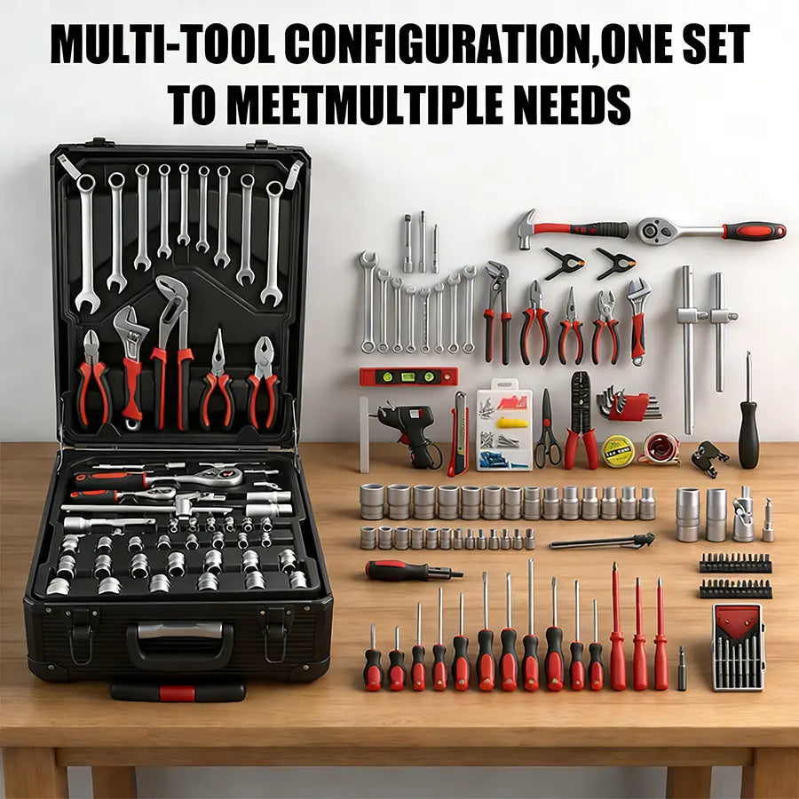 Bourvill 899-Piece Portable Metal Tool Set with Wheeled Cabinet