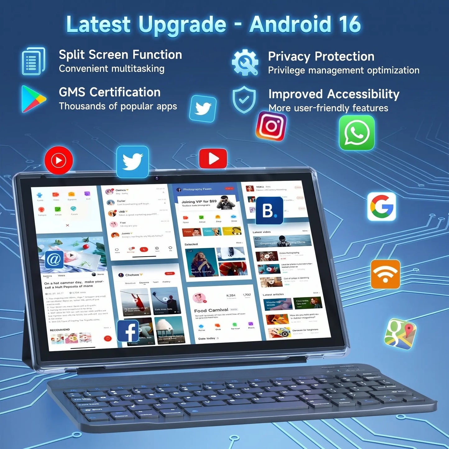SummerWins 10.1-Inch Android 16 Tablet with Accessories