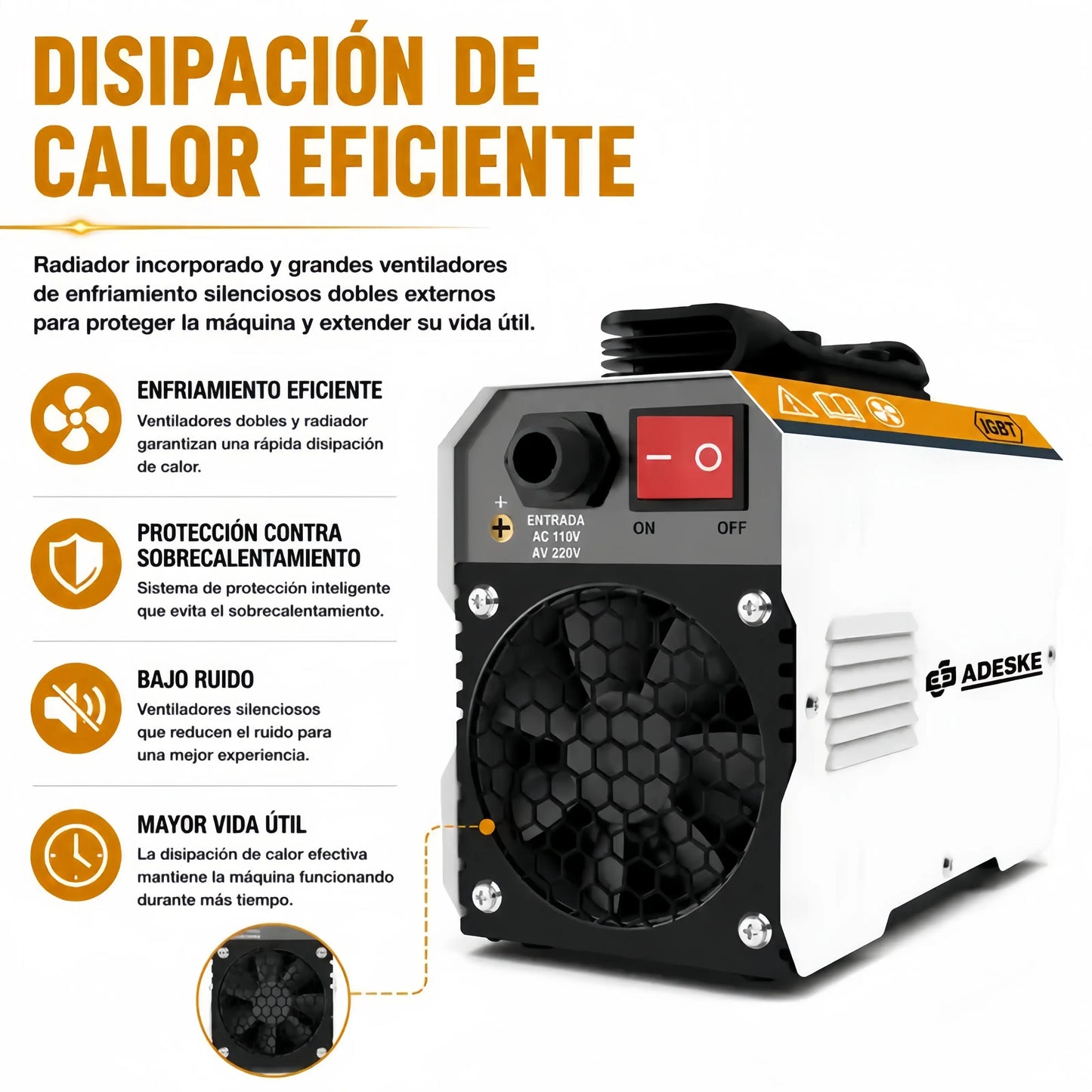ADESKE MMA-155 Portable Welding Machine with Dual Voltage