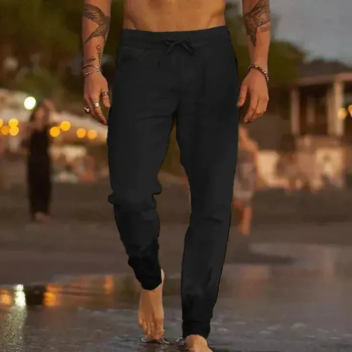 Coastal Linen Drawstring Pants