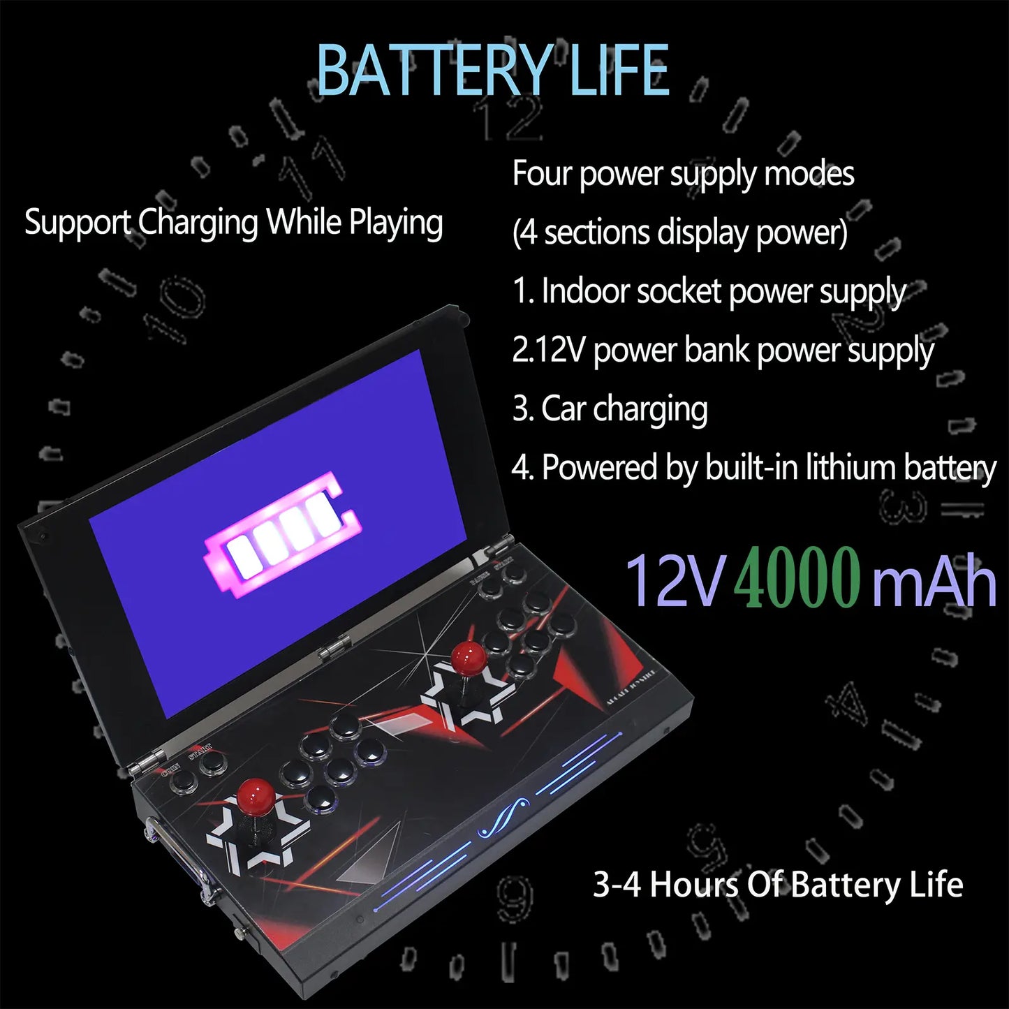 9800 in 1 Hand-held Portable Arcade Game Console