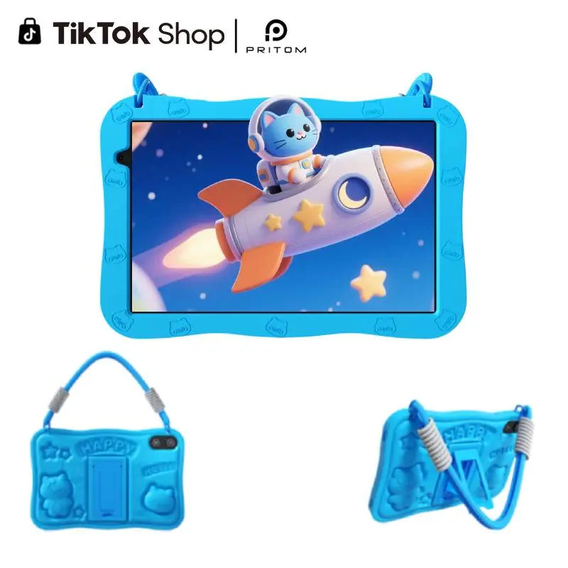 PRITOM Kids Tablet 10 inch Android 15 - Pink/Blue