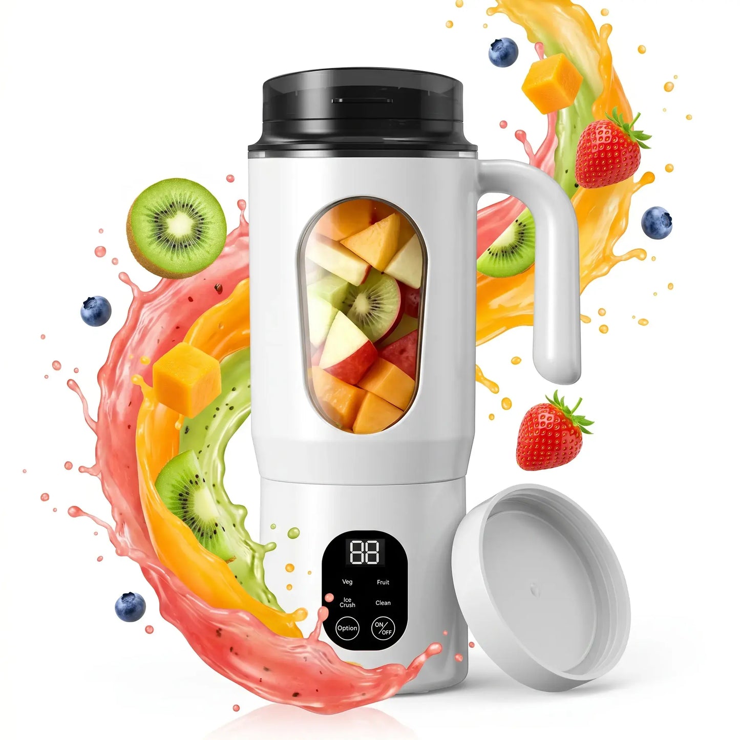 580ML Portable Juicer with LED Display and Powerful 22000 RPM