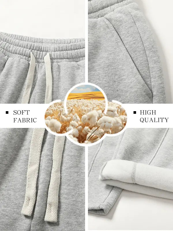 Men's Fleece Thermal Lined Sweatpants - Oversize Comfort