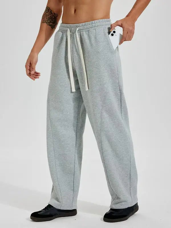 Men's Fleece Thermal Lined Sweatpants - Oversize Comfort