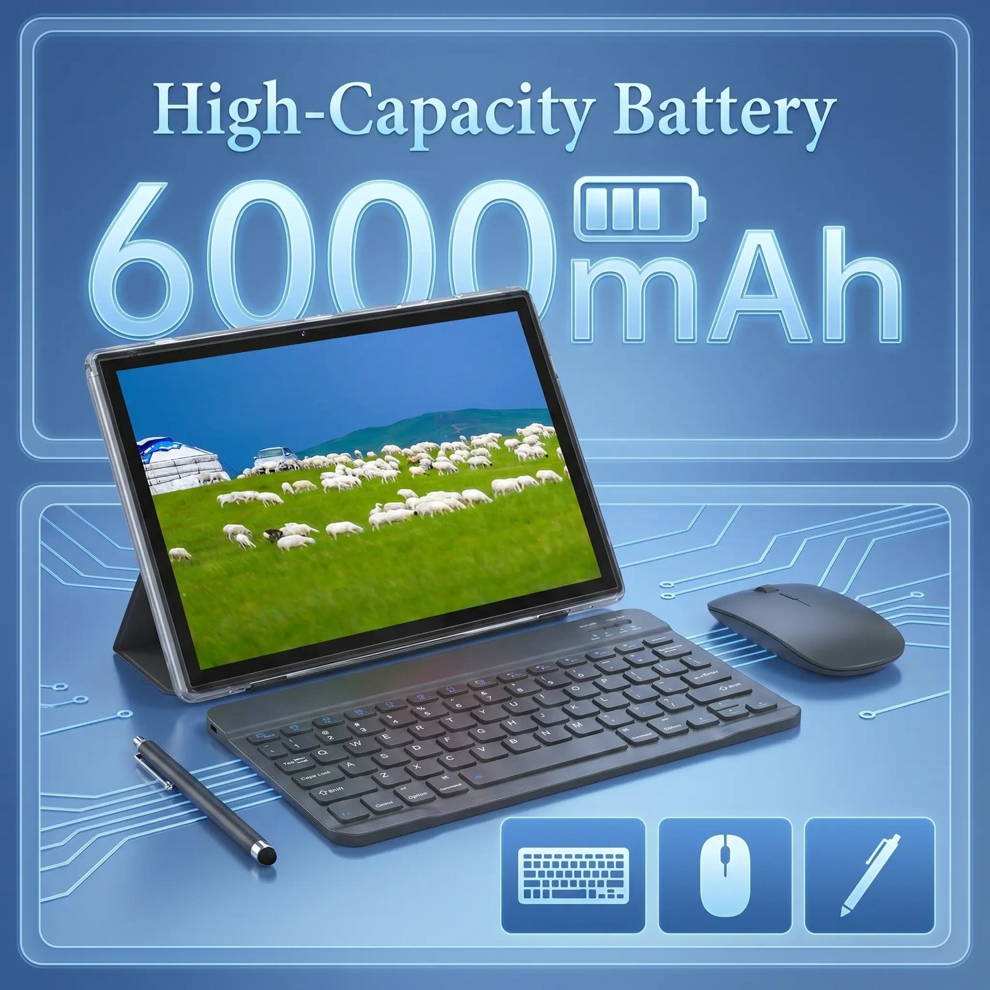 SummerWins 10.1-Inch Android 16 Tablet with Accessories