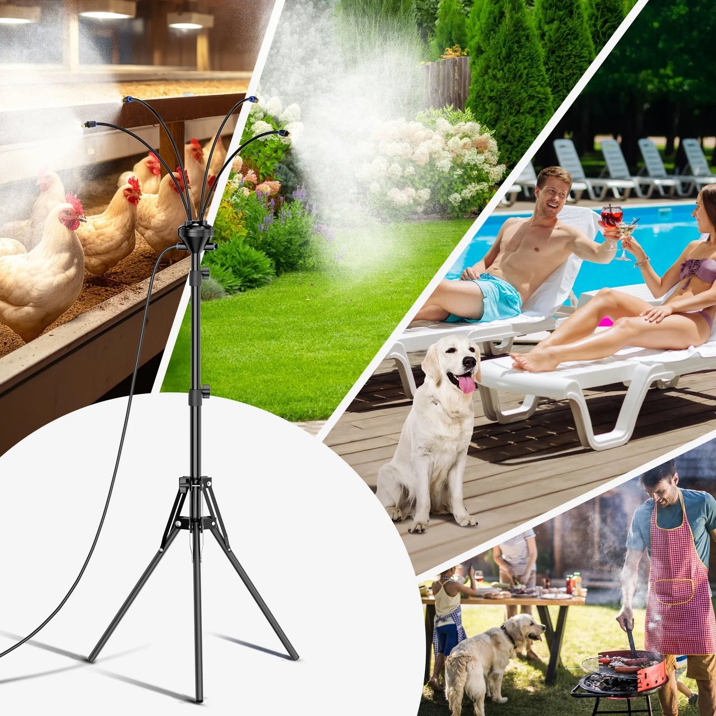 HeatHaloTM Cooling Mist Stand