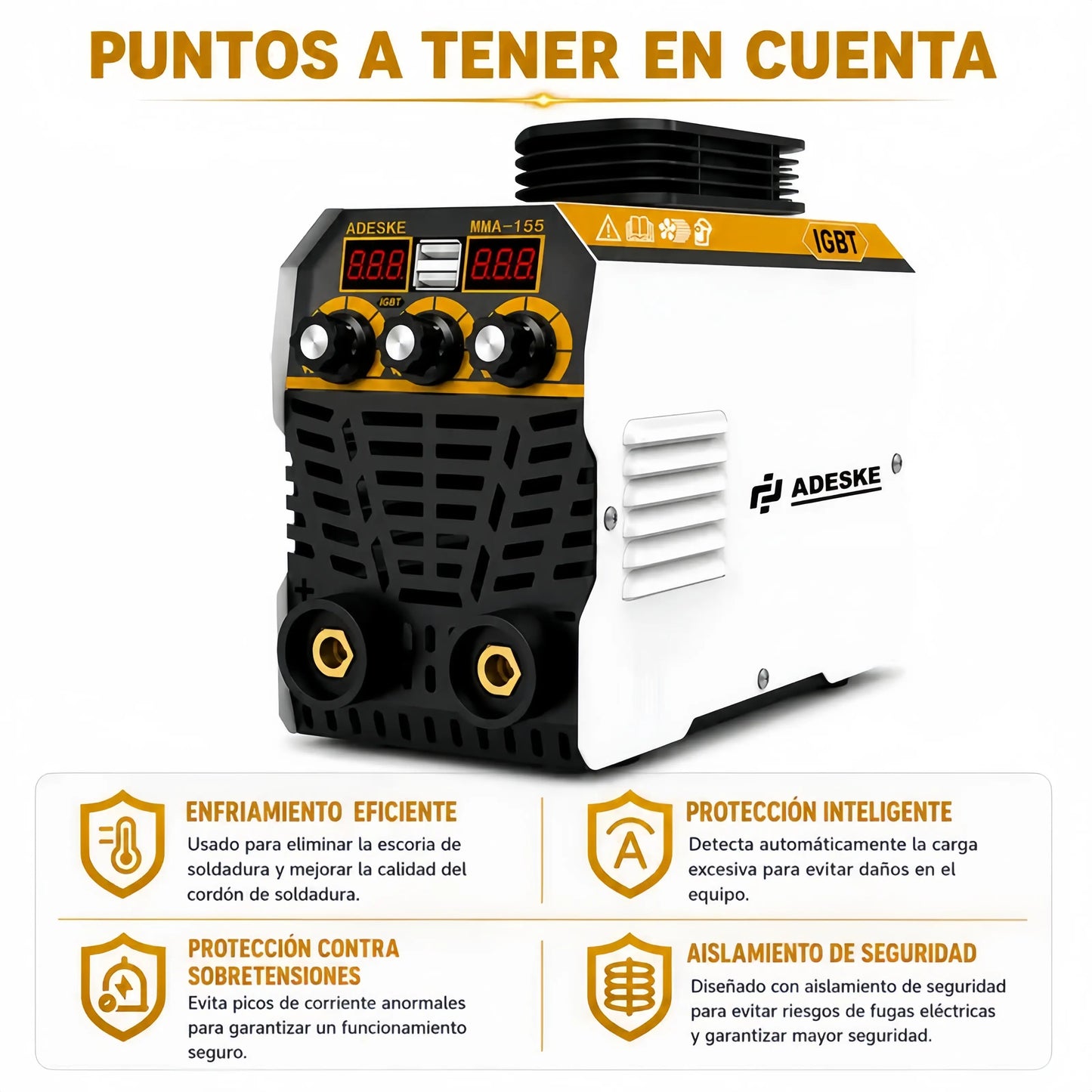 ADESKE MMA-155 Portable Welding Machine with Dual Voltage