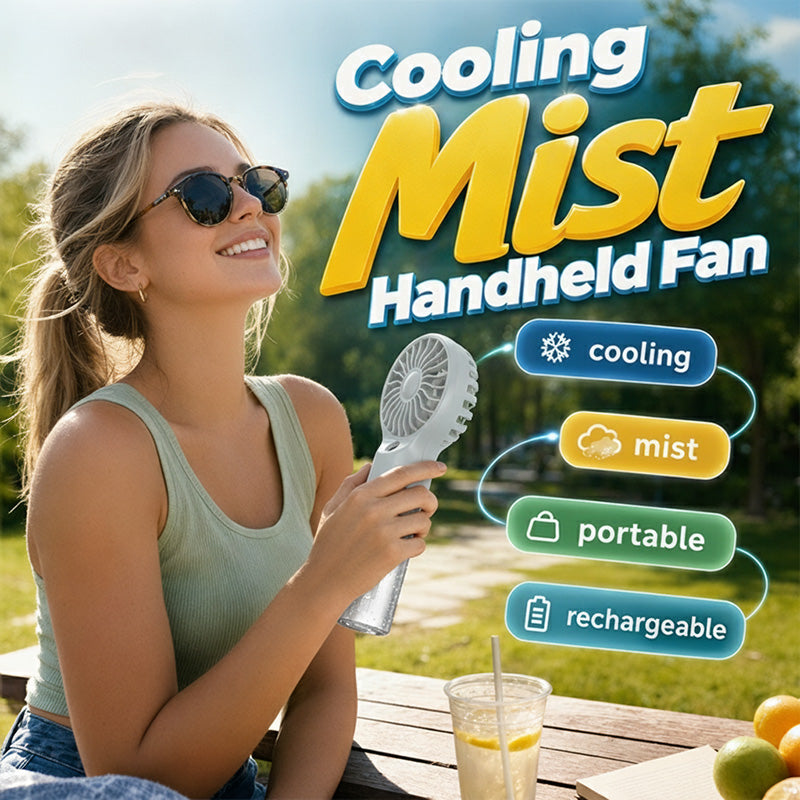 🏖️🌞Summer New Hot Selling❄️Portable Handheld Mist Cooling Fan💦