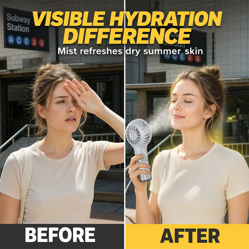 🏖️🌞Summer New Hot Selling❄️Portable Handheld Mist Cooling Fan💦