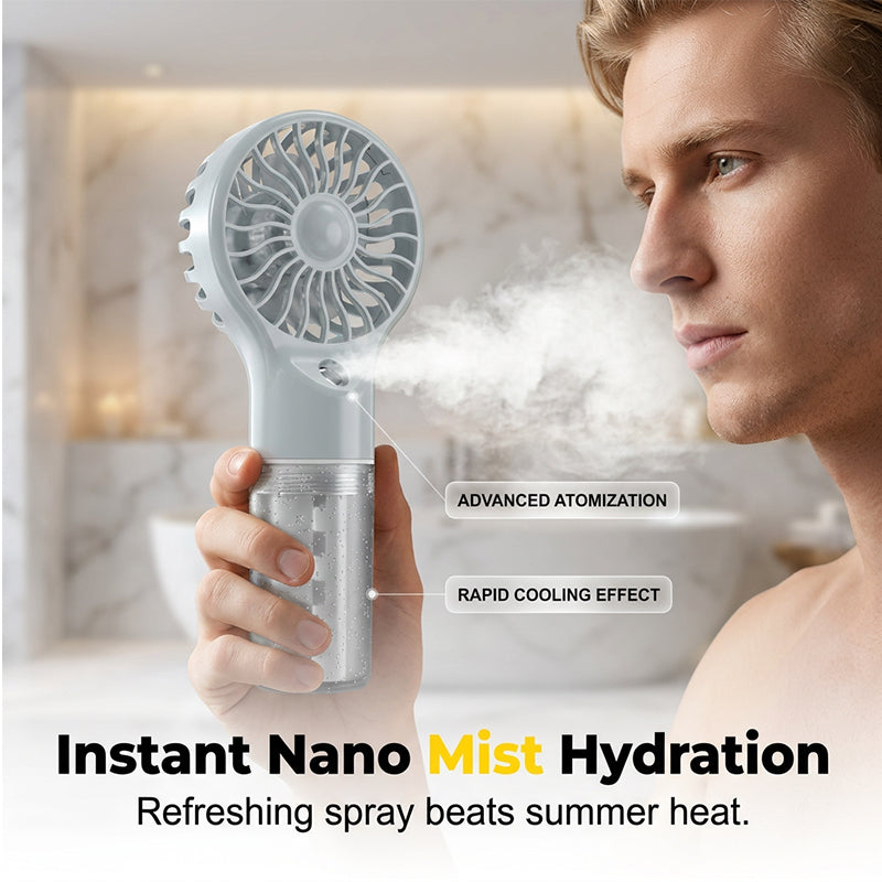 🏖️🌞Summer New Hot Selling❄️Portable Handheld Mist Cooling Fan💦