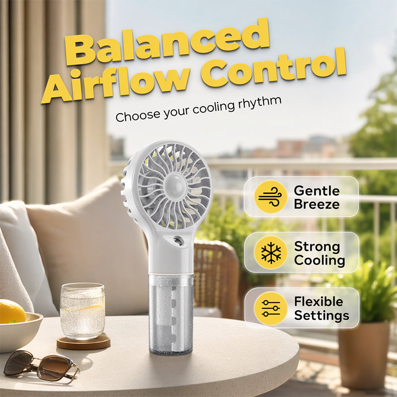 🏖️🌞Summer New Hot Selling❄️Portable Handheld Mist Cooling Fan💦
