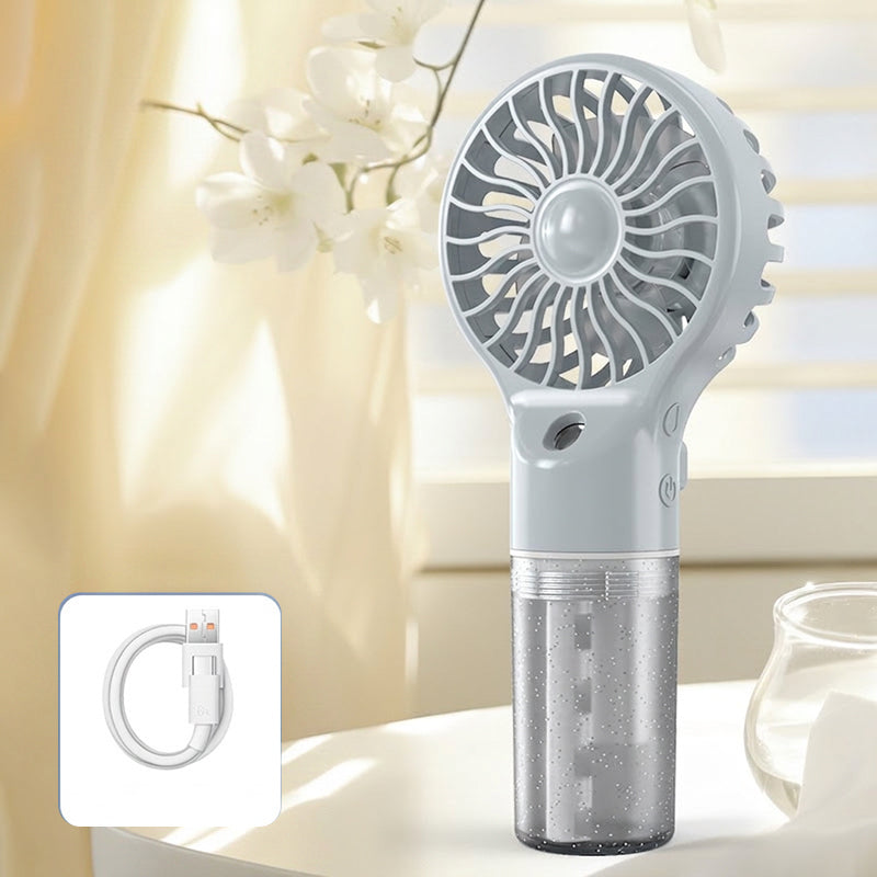 🏖️🌞Summer New Hot Selling❄️Portable Handheld Mist Cooling Fan💦